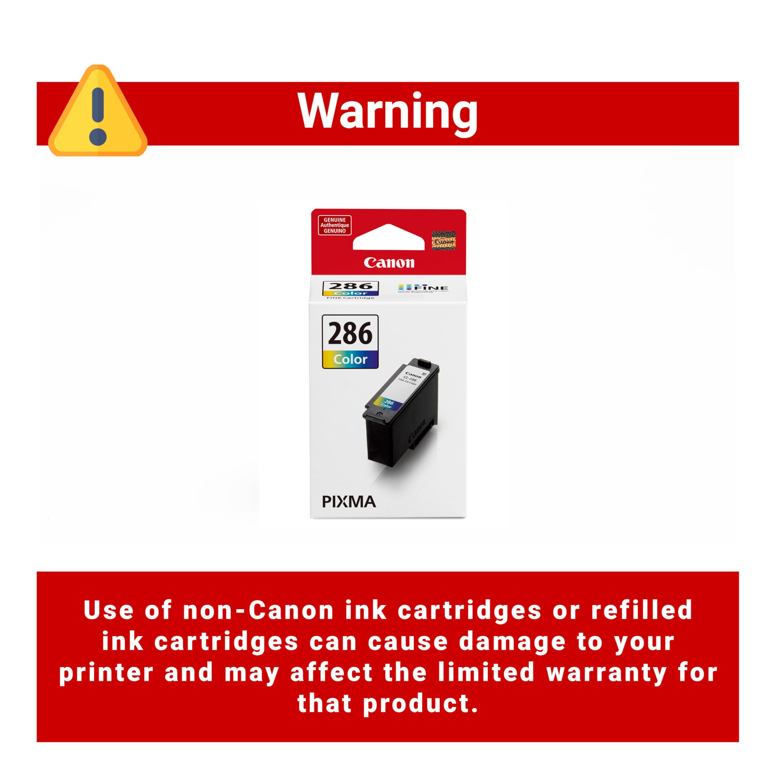 Genuine Canon CL-286 Color Ink Cartridge - Compatible with TR7820, TS7720 & TS7722 Printers - High-Quality Photo & Document Printing for Home & Office Use