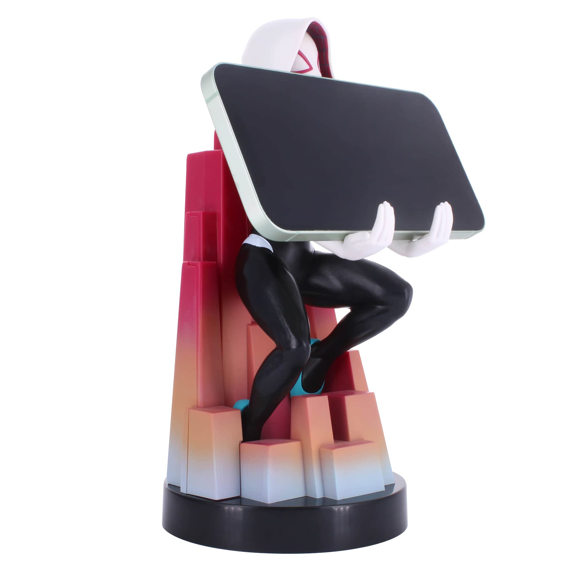 Original Licensed Spider-Gwen Gaming Phone Stand with Controller Holder - Cable Management Desk Organizer for PS5, Xbox & Mobile Gaming Setup | Perfect Gift for Marvel Fans & Gamers