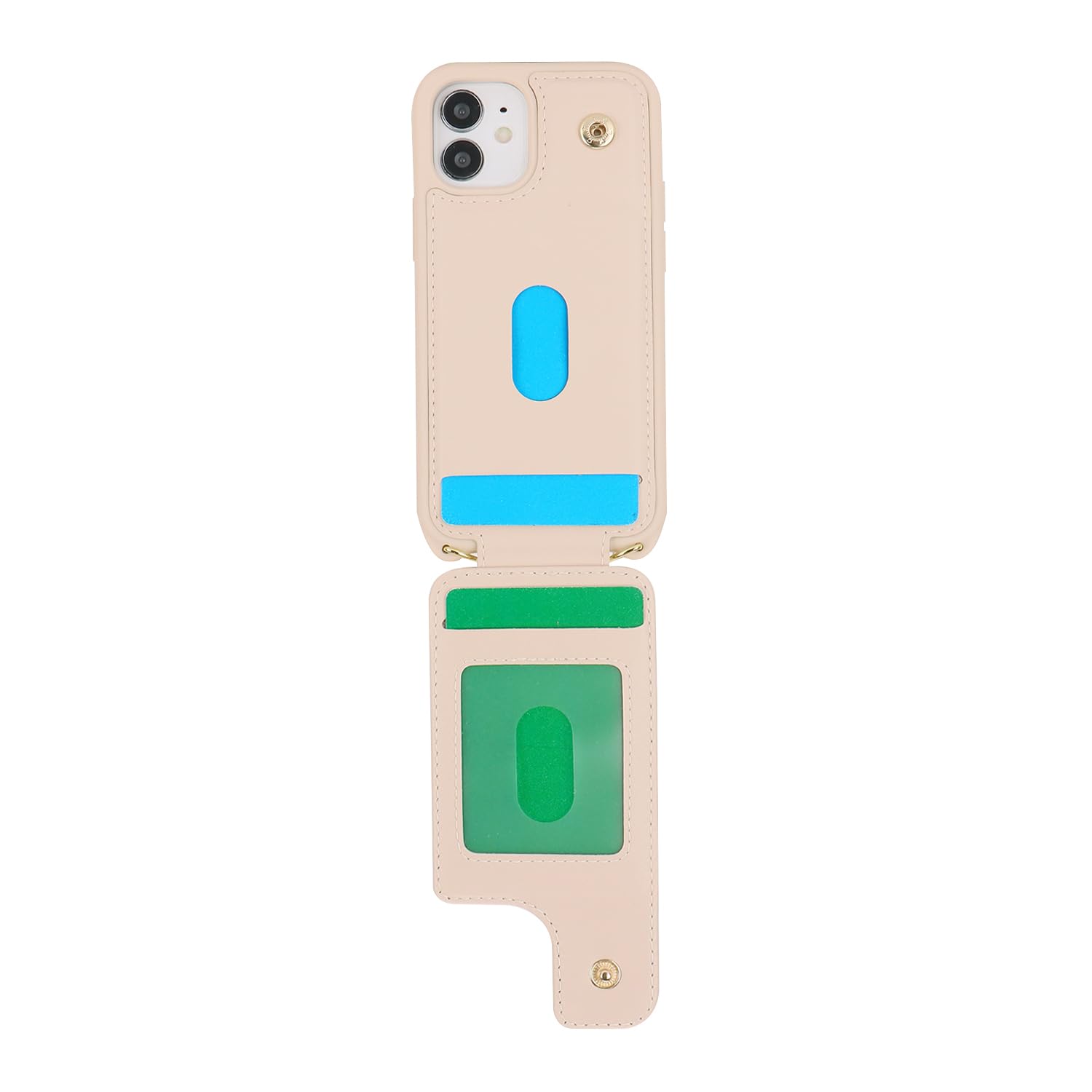 iPhone 12 Mini Wallet Case with Card Holder & Crossbody Strap - 5.4