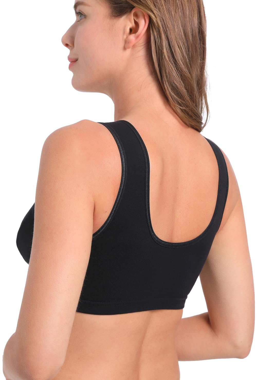 SUIEK 4 Pack Nursing Sleep Bra - Maternity Bralette for Breastfeeding - Ultra Soft Cotton Nursing Bras for Comfort - Perfect for Nighttime Nursing & Postpartum Recovery