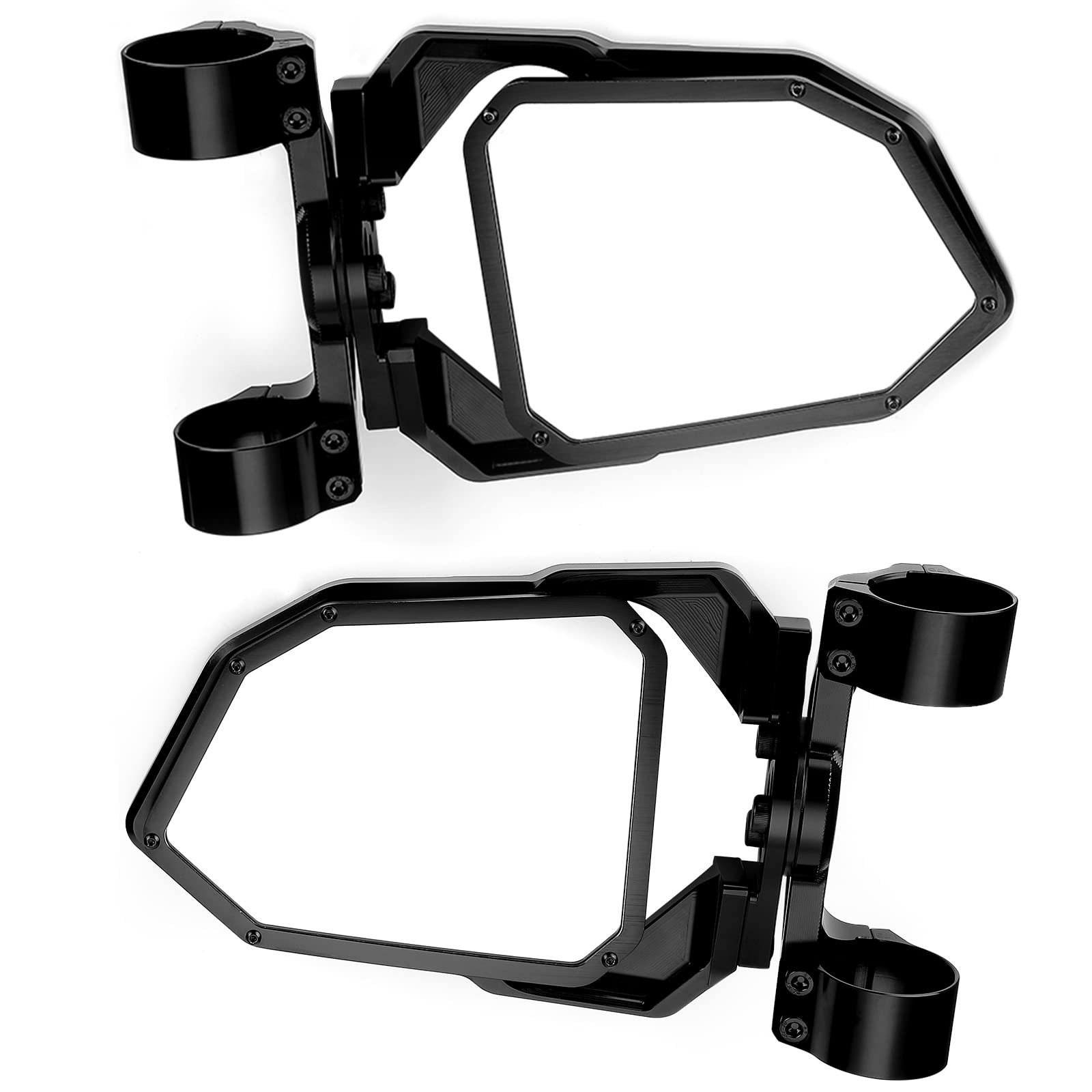 Black Leather UTV Side Mirrors for 1.875