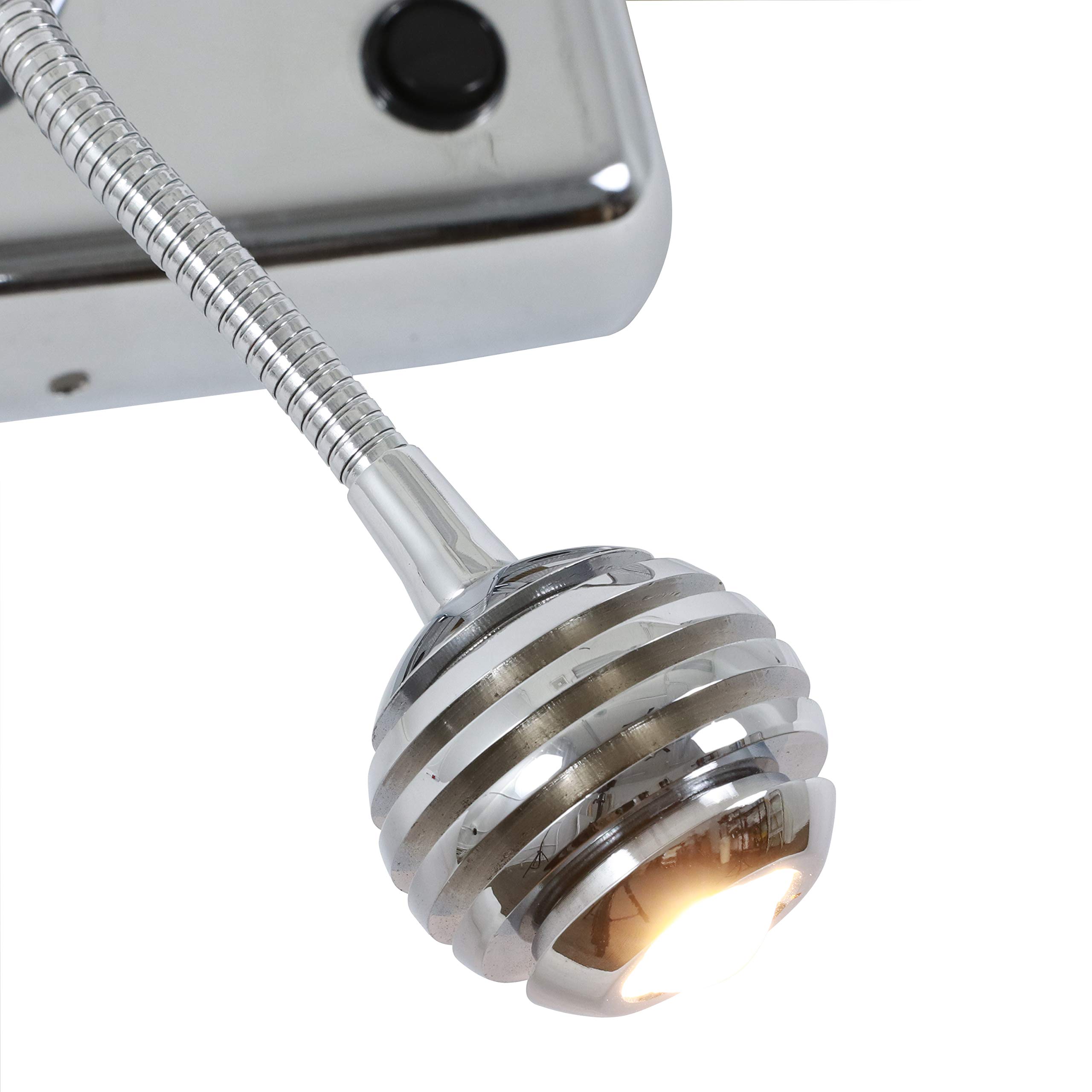 Decor Therapy WL1161 Amet 2-Light Vanity Fixture in Chrome Finish - Perfect for Bathroom Makeup Mirror Lighting and Dressing Room Illumination