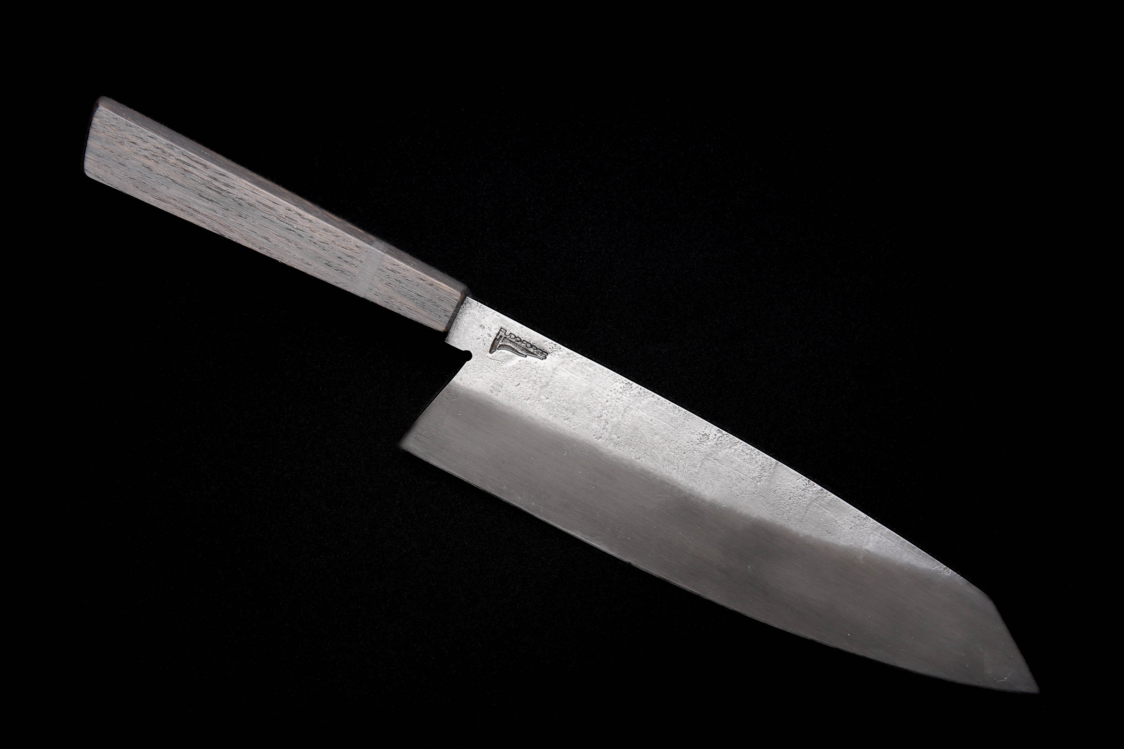 Fudo Forge 210mm Brute de Forge Gyuto Chef Knife - Handcrafted Japanese Kitchen Knife by Erich Orris #1321 - Perfect for Sushi, Meat Cutting & Professional Cooking