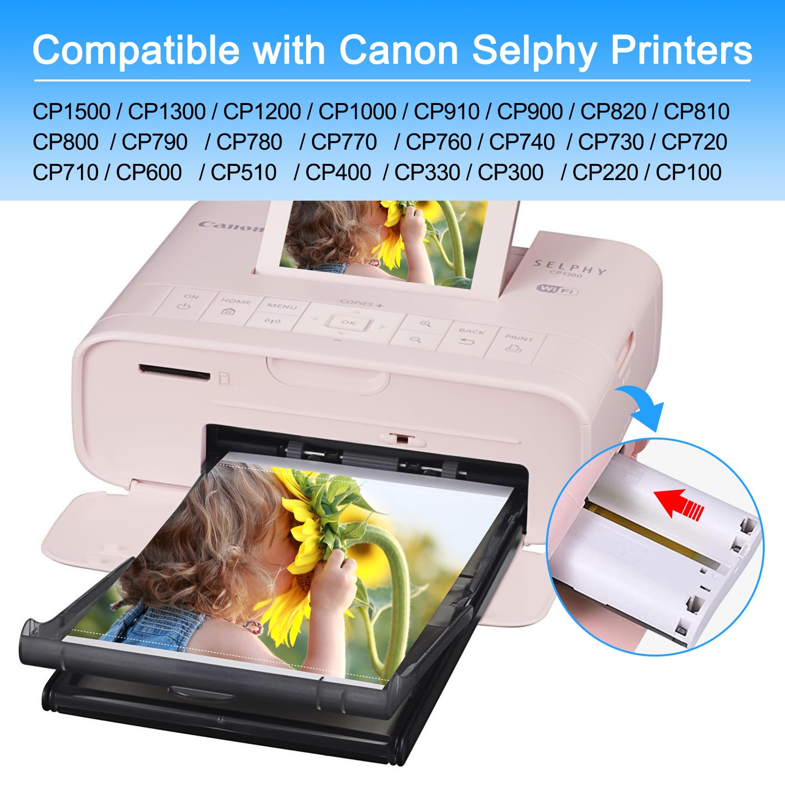 Compatible Canon KP-108IN KP108 12-Color Ink Cartridge & 432-Sheet Photo Paper Set (4