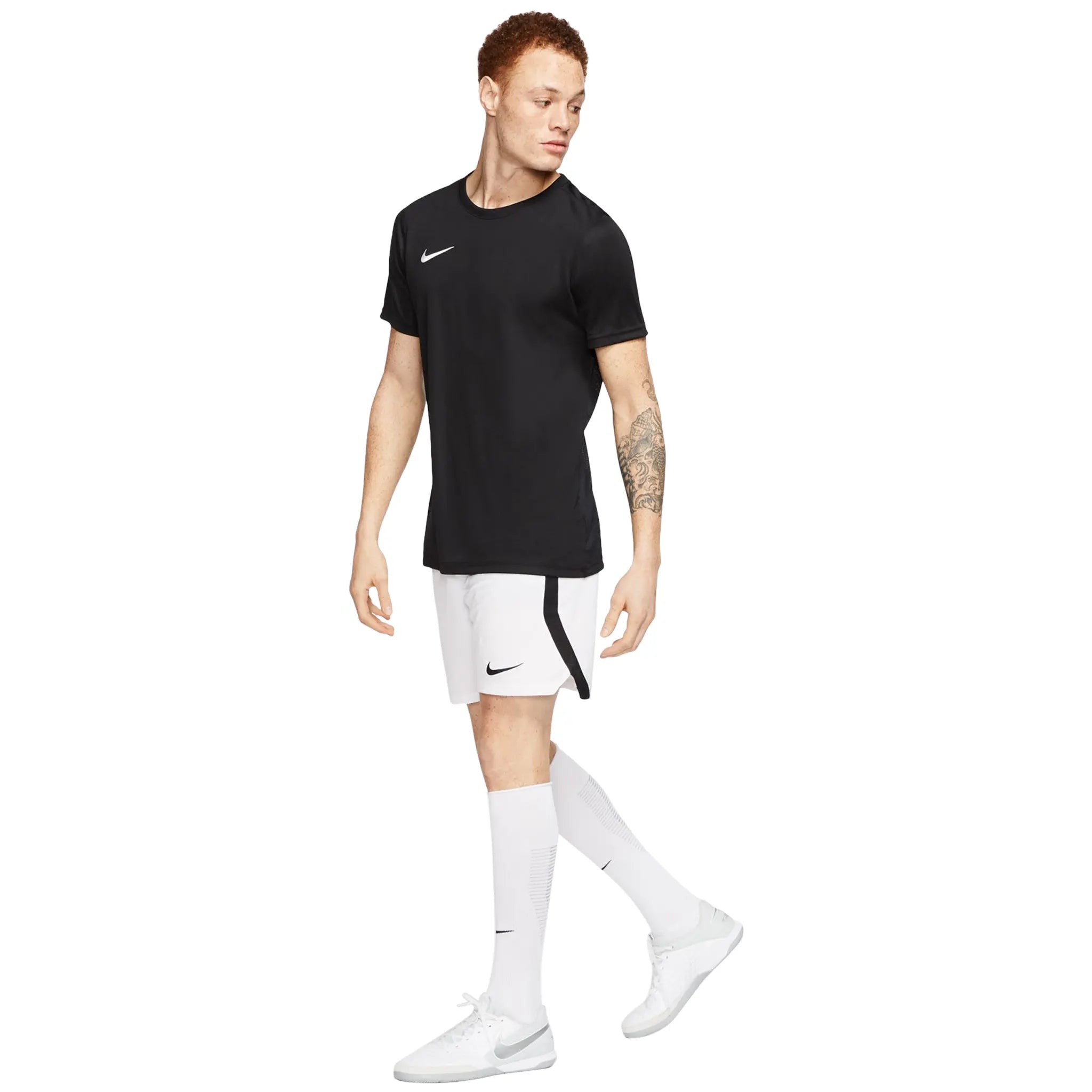 Nike Dri-FIT Park VII Short Sleeve T-Shirt for Men - Moisture-Wicking Athletic Shirt in Black/White - Perfect for Running, Gym Workouts & Casual Wear