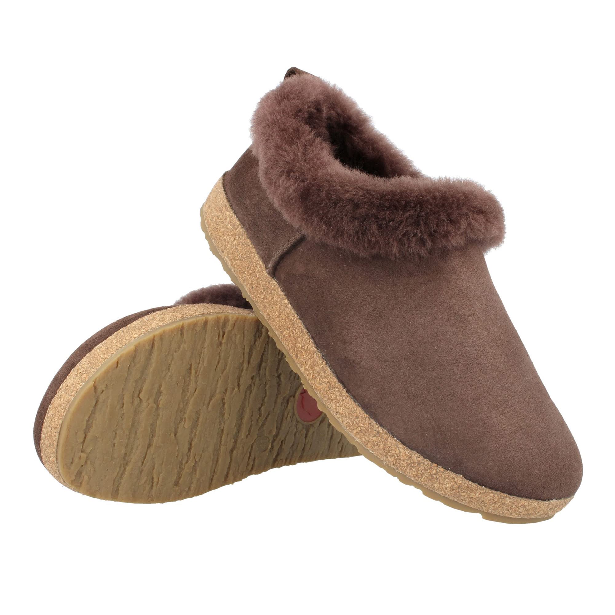 HAFLINGER Iceland Lambskin Clog Felt Slippers for Women & Men - Cozy Indoor/Outdoor House Shoes with Arch Support - Perfect for Home, Office & Relaxation
