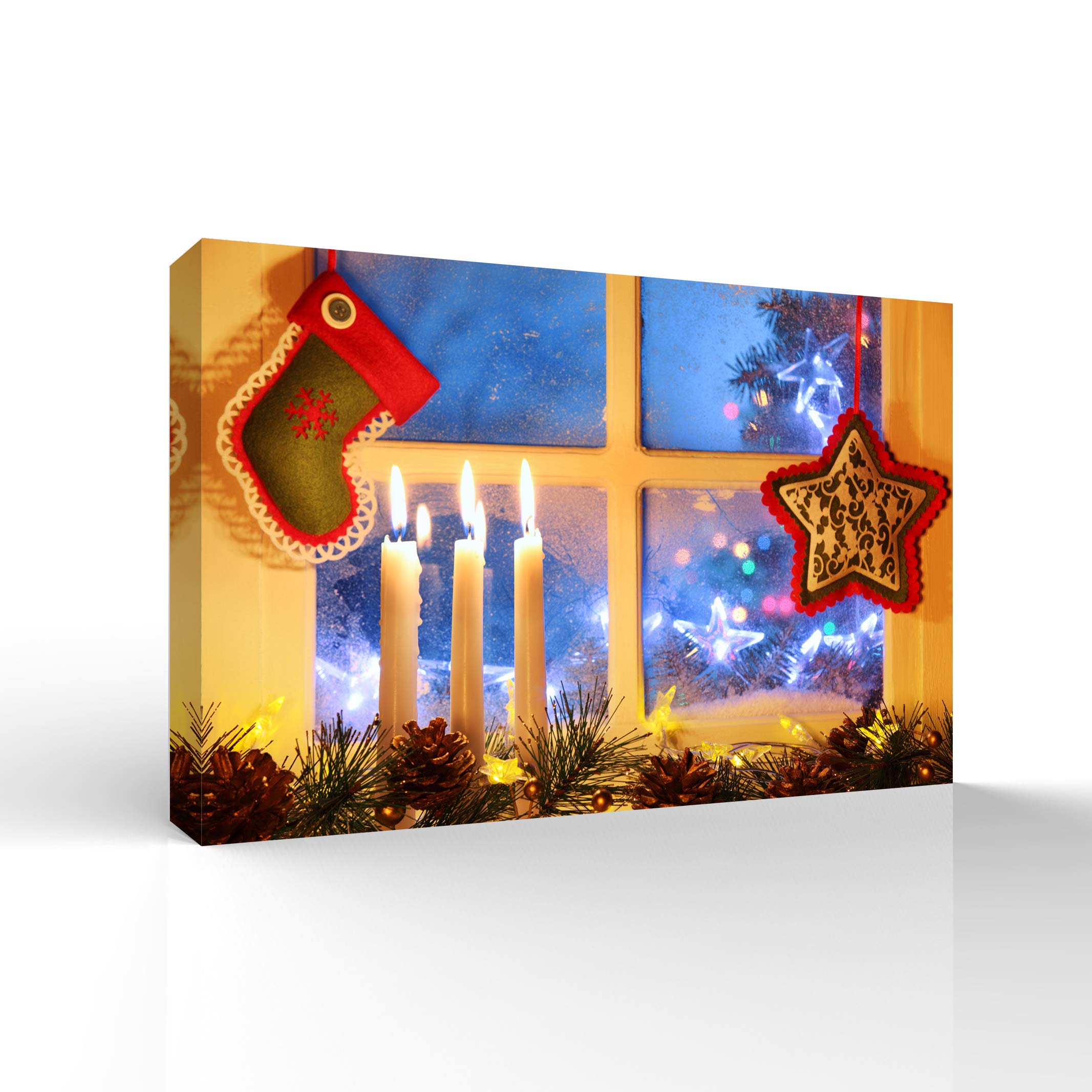 Wall26 Merry Christmas Canvas Wall Art - 32x48 Inch Framed Christmas Paintings for Home Decor, Bedroom & Living Room | Perfect Holiday Gift & Seasonal Home Decoration