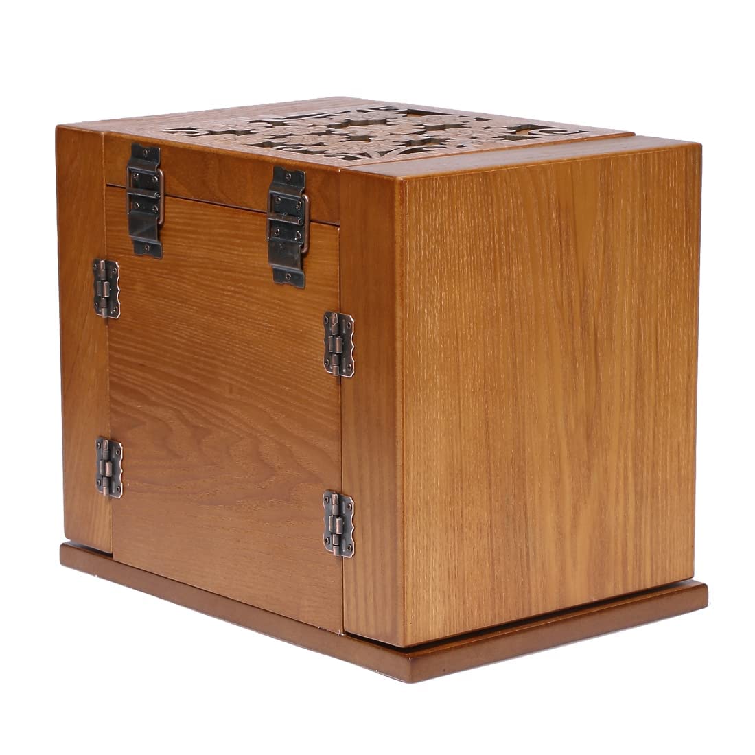 Wooden Jewelry Box for Women - Elegant Jewelry Organizer with Multiple Compartments for Necklaces, Rings, Watches & Accessories | Cherry Wood Storage Box for Dresser, Travel & Gift Giving