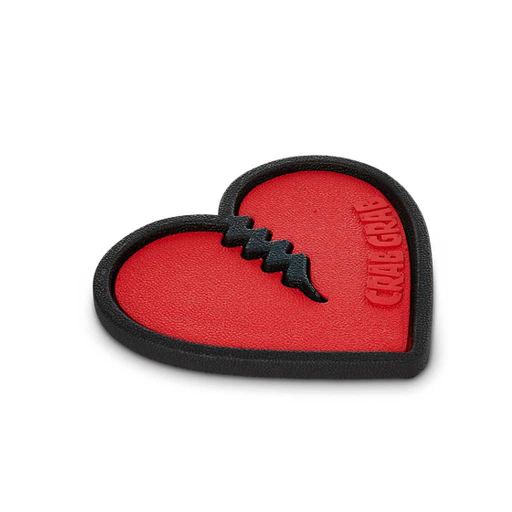 Crab Grab 21/22 Mega Heart Stomp Pad - Non-Slip Snowboard Traction Pad in Red - Perfect for Snowboarding & Winter Sports