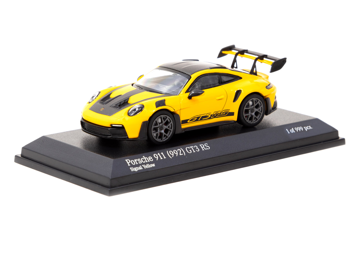 Minichamps X Tarmac Works 1/64 Scale Porsche 911 GT3 RS Diecast Model Car in Signal Yellow - COLLAB64 Series for Collectors & Racing Enthusiasts - Perfect for Display, Gifts, and Model Car Racing Scenes
