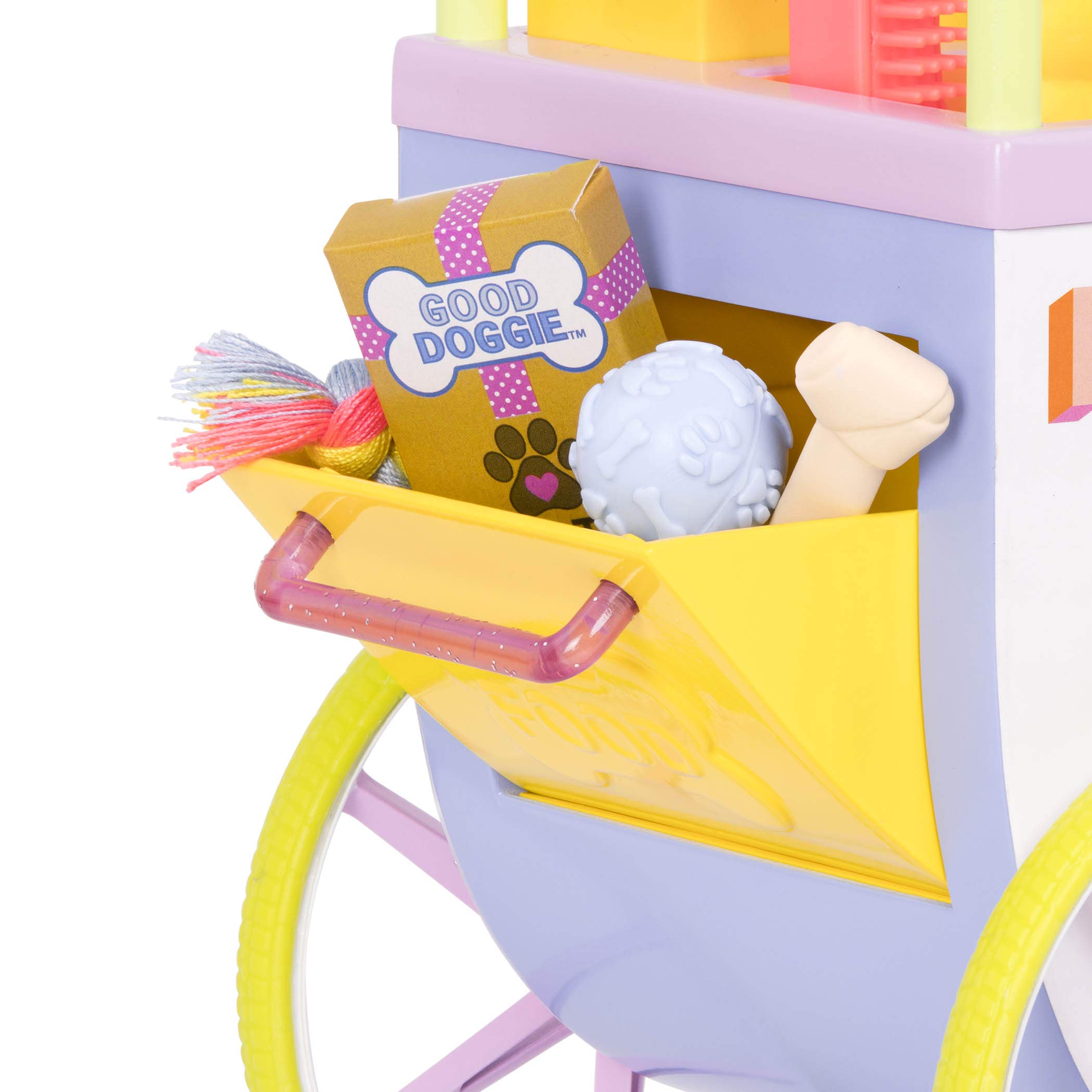 Glitter Girls Pop Ruedas Pup Shop on Wheels Playset - Brown Small Pet Toy for Kids (Branford Ltd. GG57145Z) | Perfect for Pretend Play, Birthday Gifts & Interactive Puppy Fun
