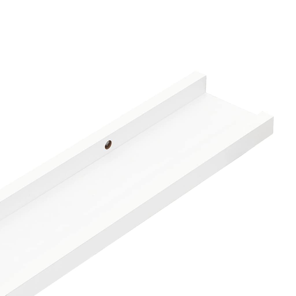 4-Pack White Floating Wall Shelves Set - 31.5