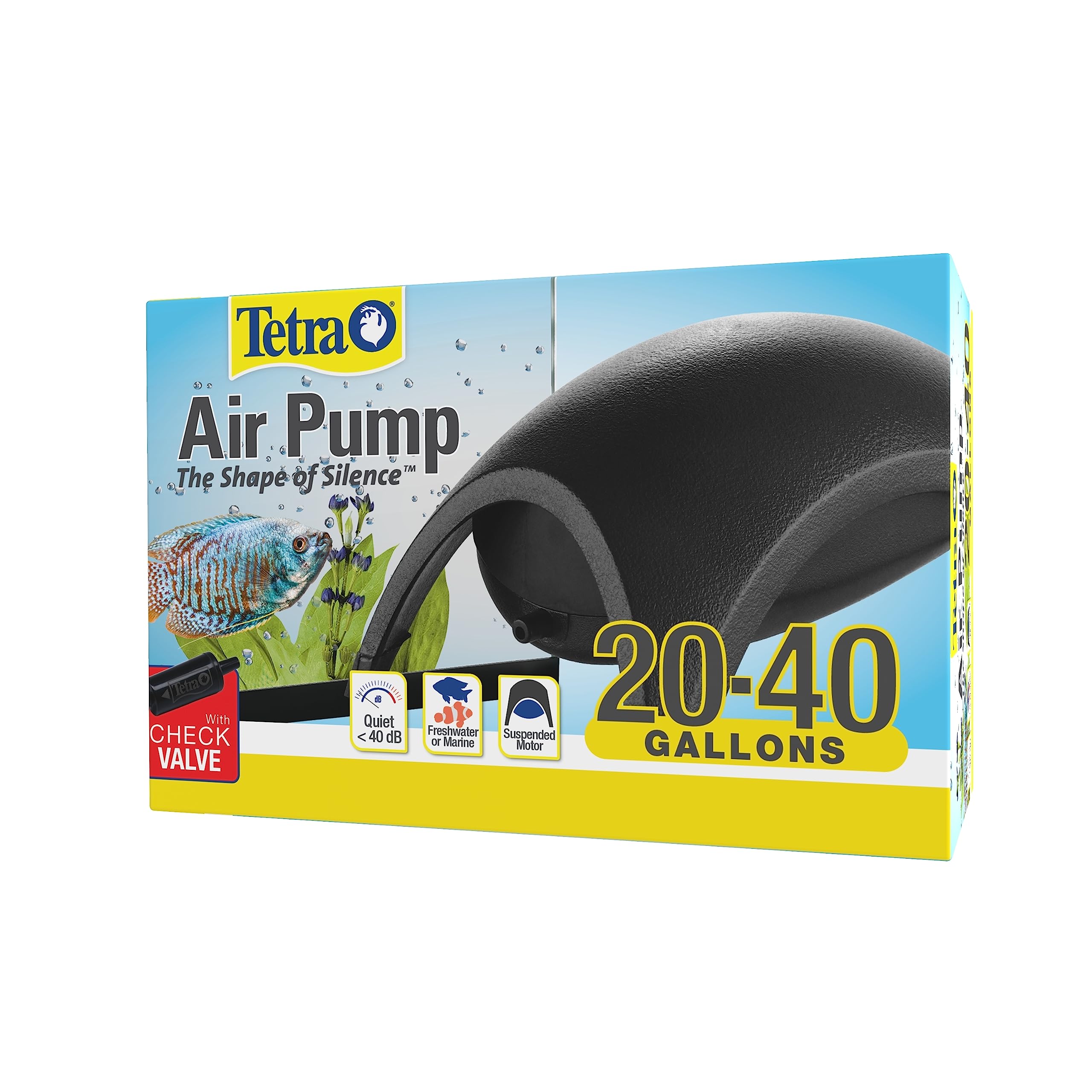 Tetra Whisper Air Pump – Ultra Quiet Aquarium Air Pump with High Oxygen Flow for Fish Tanks, Ponds & Hydroponics | Perfect for Home Aquariums, Fish Breeding & Oxygenation