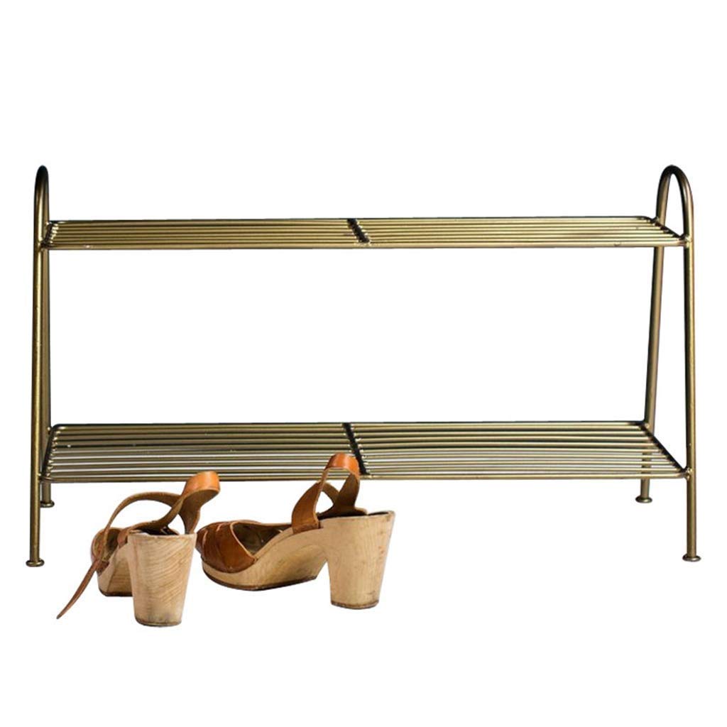 XIANGGUI 1983 2-Tier Stackable Shoe Rack - Durable Wrought Iron Shoe Storage Organizer for Closet, Entryway & Bedroom Organization