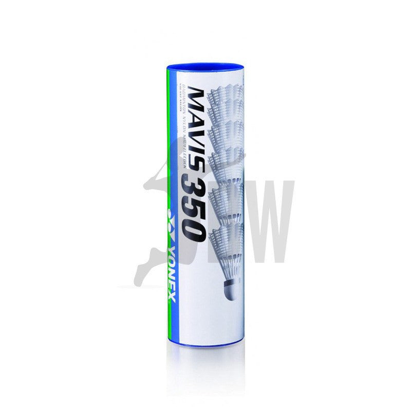 Yonex Mavis 350 Nylon Badminton Shuttlecocks - White Medium Speed Featherless Training Shuttlecocks for Indoor/Outdoor Badminton Practice & Games
