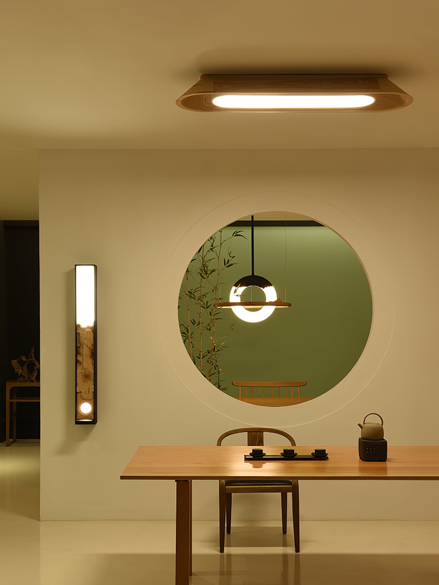 Modern Channel Ceiling Lamp - Dimmable LED Flush Mount Light Fixture for Bedroom, Living Room, Kitchen | Energy Efficient Home Lighting Solution