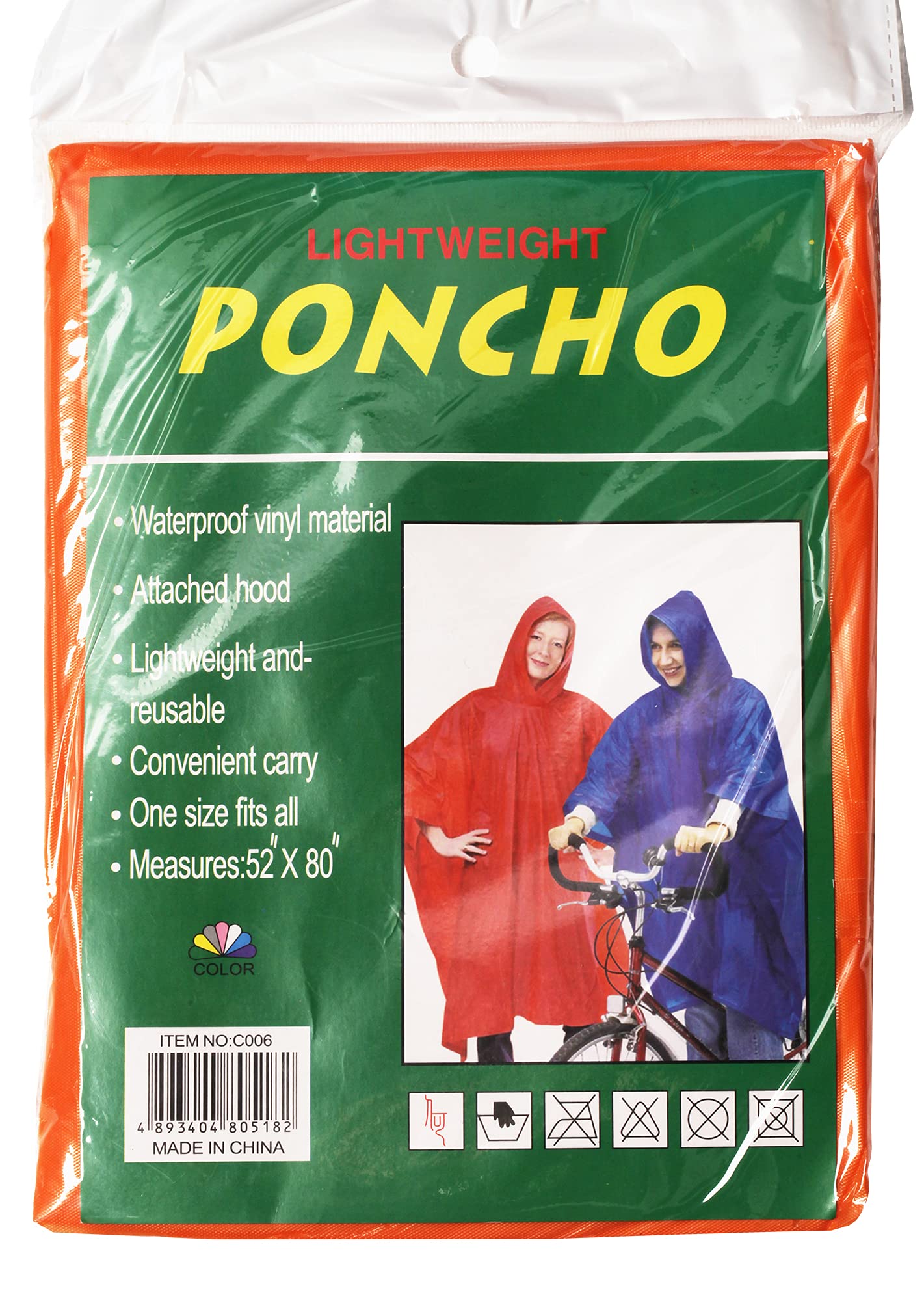 Waterproof Disposable Rain Ponchos for Adults with Hood - Emergency Raincoat Bulk Wholesale - Perfect for Outdoor Events, Camping, Hiking & Emergency Preparedness