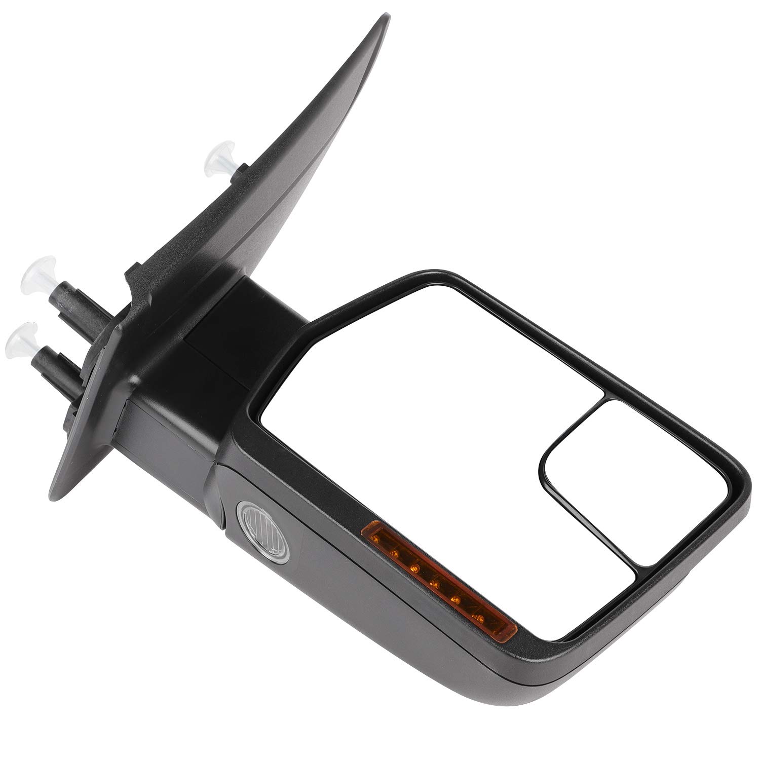 Heated Power Towing Mirrors for Ford F-150 (2004-2014) - Left & Right Side with Chrome Cap, Turn Signal & Puddle Light | Enhanced Visibility for Towing, Camping & Off-Road Adventures