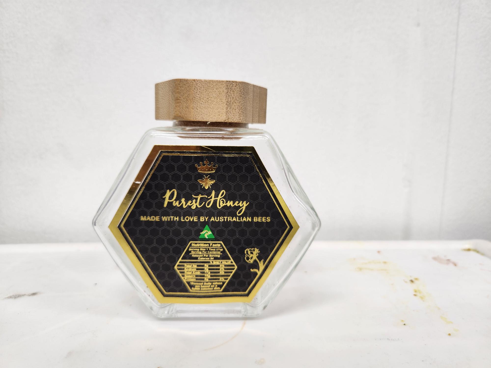 Premium Hexagonal Honey Jar Labels - 100-Pack Waterproof Stickers for DIY Beekeeping & Homemade Honey Gifts - Perfect for Mason Jars, Wedding Favors, and Farmhouse Decor