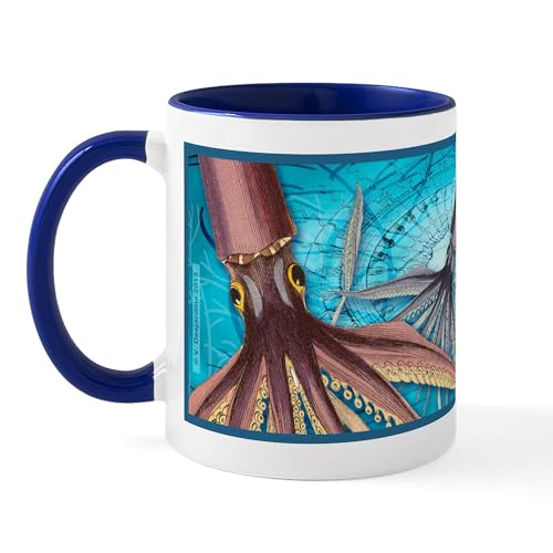 White/Navy Inside - Giant Squid Mug