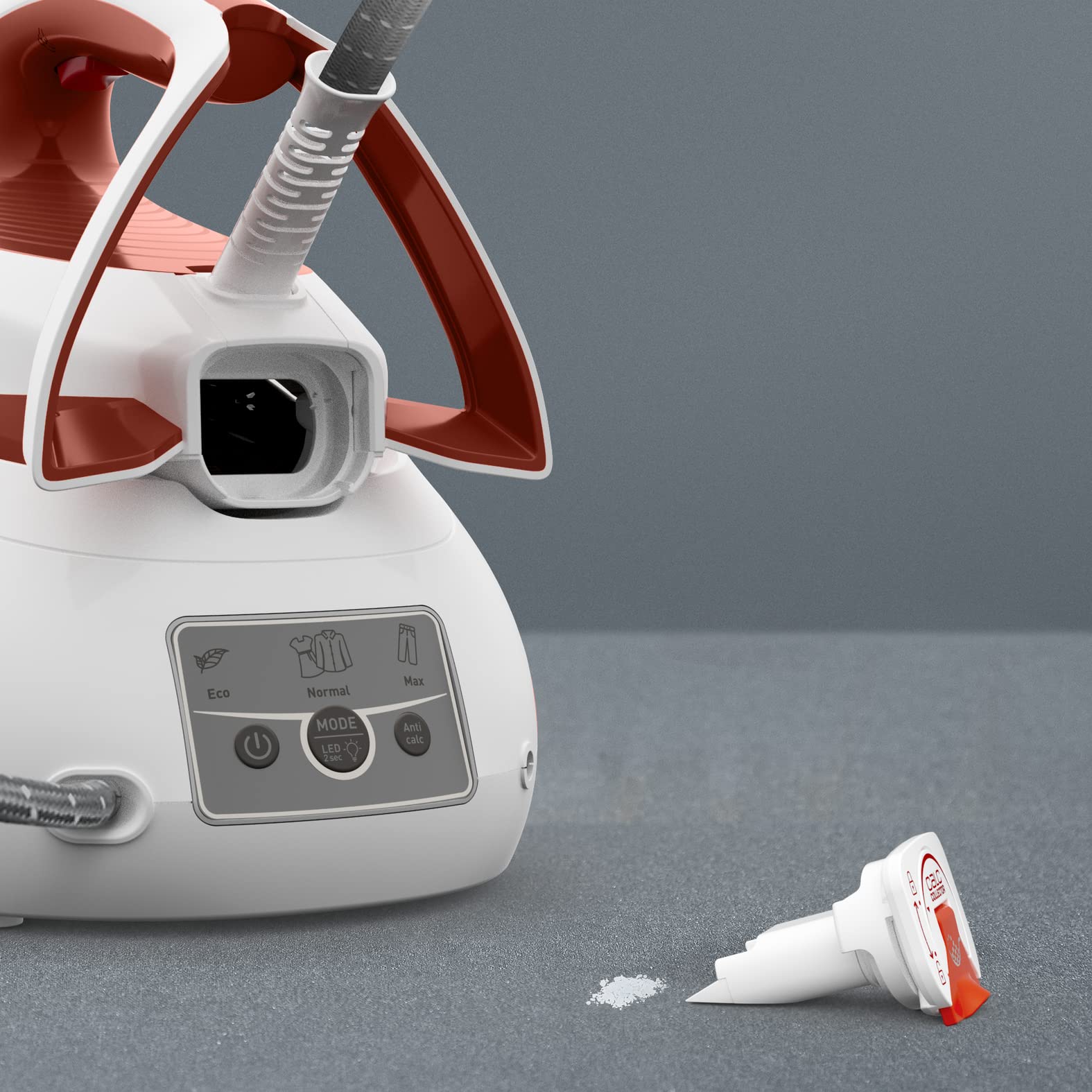 Tefal SV8110 Express Power Steam Generator - 1.8L Water Tank, Powerful Steam Performance, No Setting Technology, Vertical Steam - Made in France (Eco Stand) - Perfect for Home Ironing & Professional Garment Care