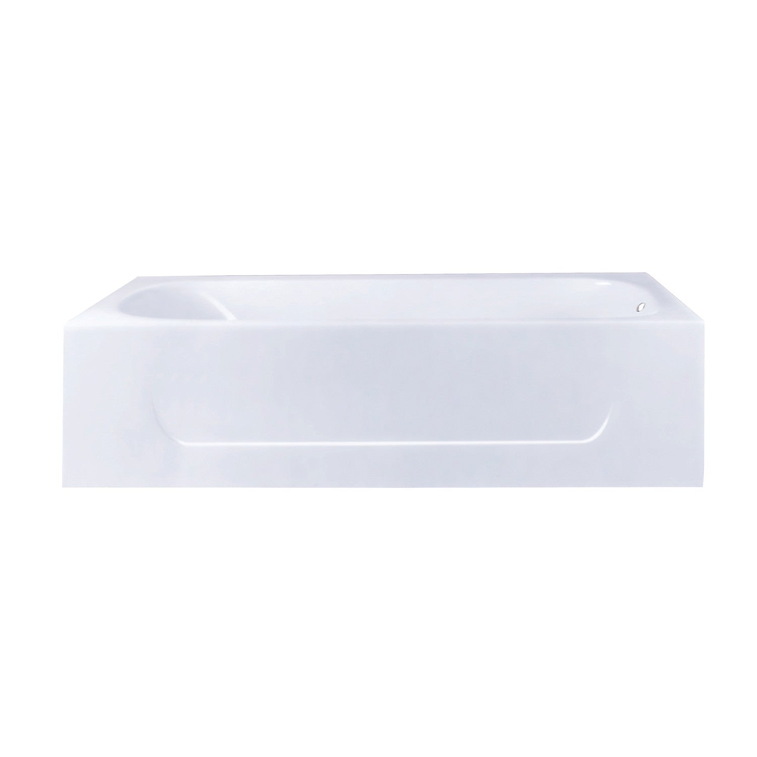 Aqua Eden 60 Inch Cast Iron Rectangular 3 Wall Alcove Bathtub - Right Drain Hole, White Porcelain | Freestanding Soaking Tub for Bathroom Renovation & Spa Relaxation