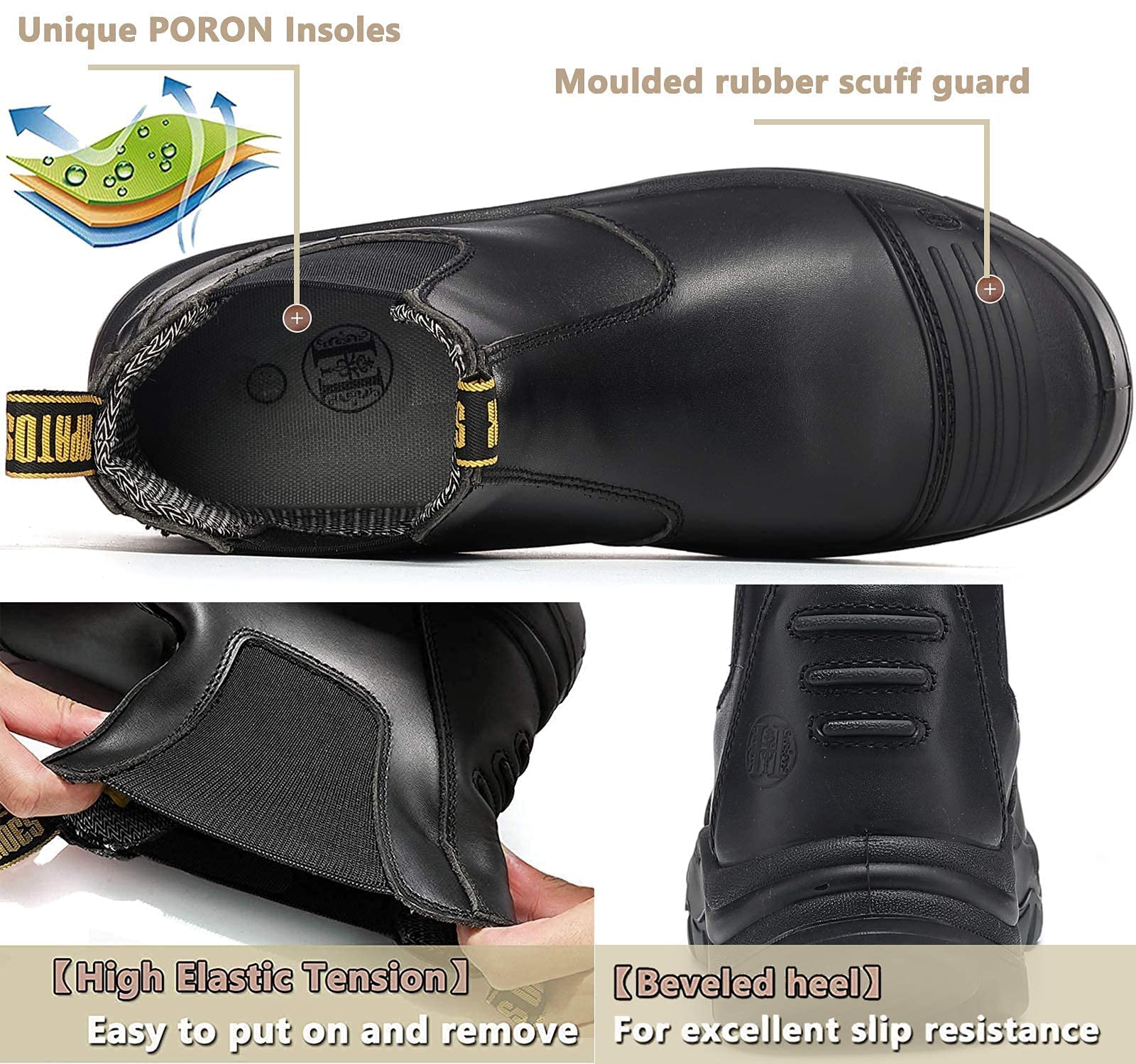 **DIIG Men's Steel Toe & Soft Toe Work Boots - Waterproof, Slip Resistant, Anti-Static Safety Shoes for Construction, Warehouse & Outdoor Work**    *(Perfect for Construction Sites, Warehousing, Landscaping & Heavy-Duty Jobs - Durable & Comfortable Work Footwear)*