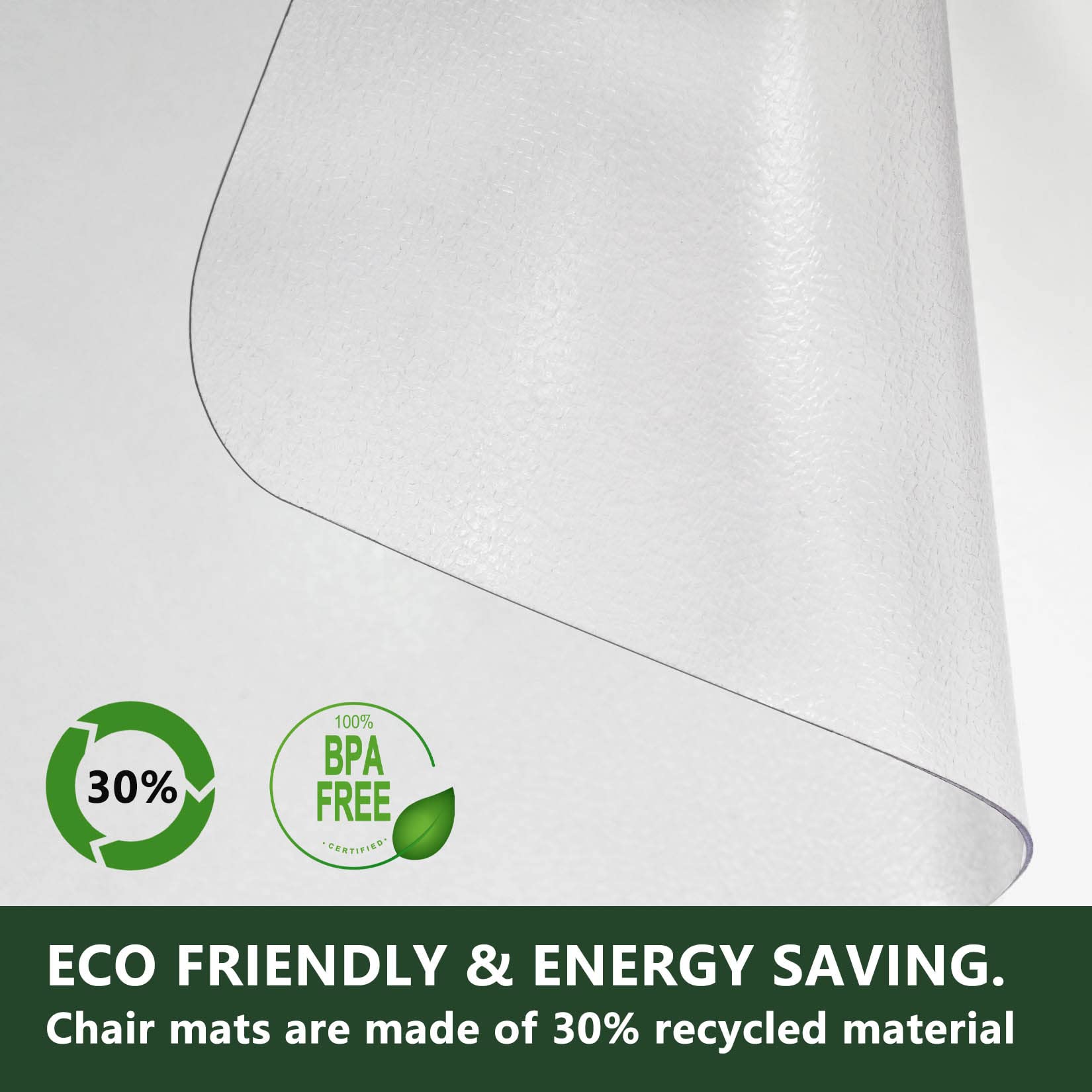 FuturHydro Clear Anti-Slip Chair Mat for Hardwood Floors - 30