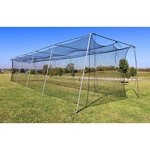 Cimarron 50x12x10 Inches 24-Panel Twisted Poly Batting Cage Net - Durable Baseball & Softball Practice Net for Backyard, Training, and Sports Facilities