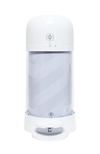 Prince Lionheart Twist'r Diaper Disposal System - White Candy Stripe | Odor-Controlling Diaper Pail for Nursery & Baby Room | Convenient Diaper Storage Solution for Parents