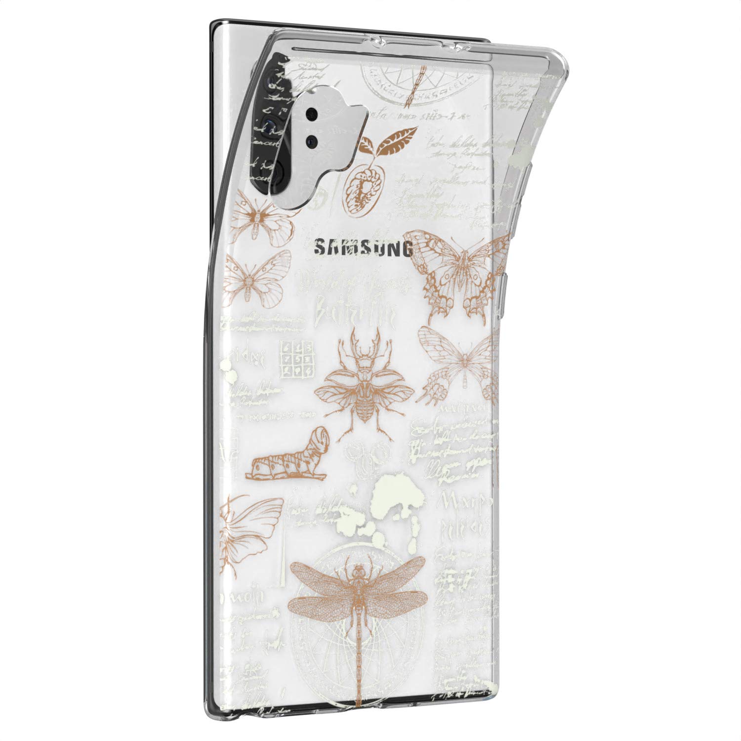 Vintage Witchcraft Halloween Phone Case for Samsung Galaxy S24/S23 Ultra/S22 5G Plus/S21 FE/S20/S10 - Slim Protective Gothic Cover with Dragonfly & Moth Design - Clear TPU Silicone Case for Everyday Use & Special Occasions