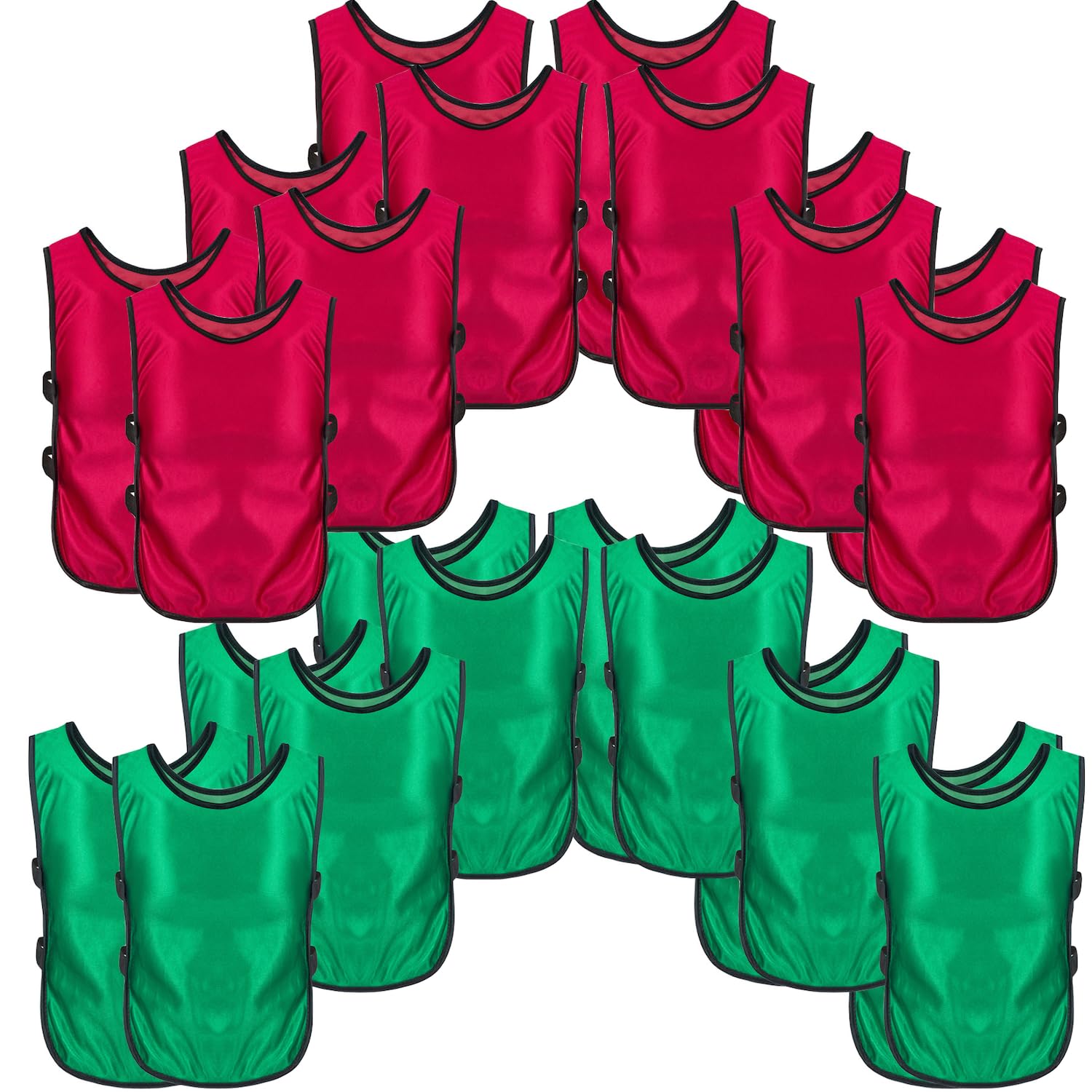 HIRQUITICKE Reversible Soccer Training Bibs for Adults & Youth - Breathable Mesh Practice Vests for Football, Basketball, Soccer - Ideal for Team Drills, Scrimmages & Sports Camp Activities