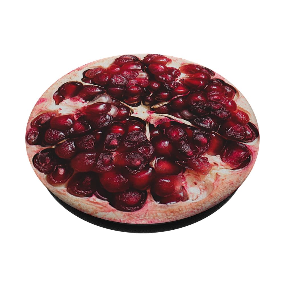 Organic Pomegranate PopSockets PopGrip - Standard Phone Grip & Stand for iPhone, Samsung, Galaxy - Healthy Fruit Design for Daily Use, Workouts, and Travel