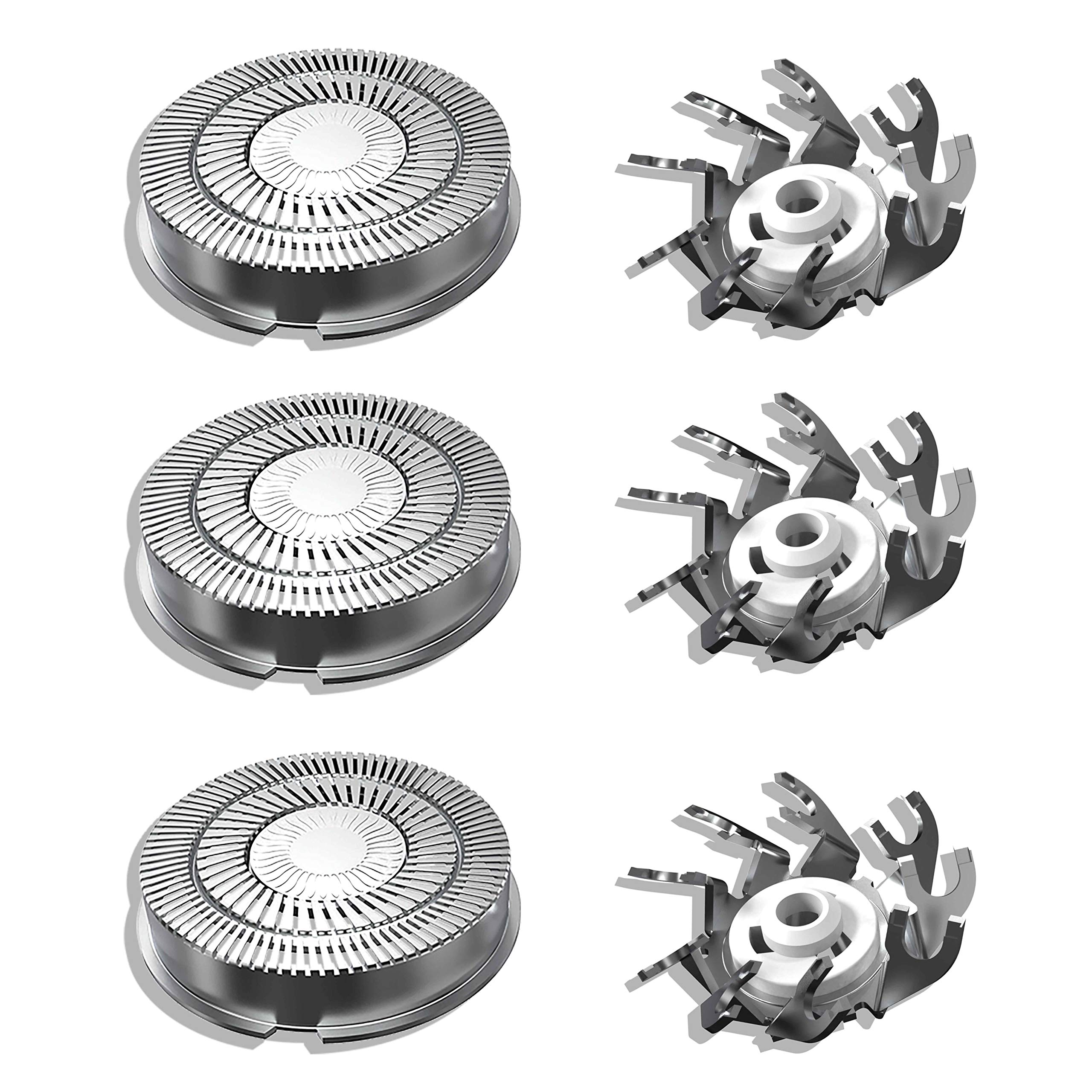 3 Pack Norheirui Replacement HQ8 Shaver Heads for Norelo AT811 AT814 AT815 AT830 AT875 AT880 - Compatible with Norelco Electric Razors - Perfect for Smooth Shaving at Home or Travel