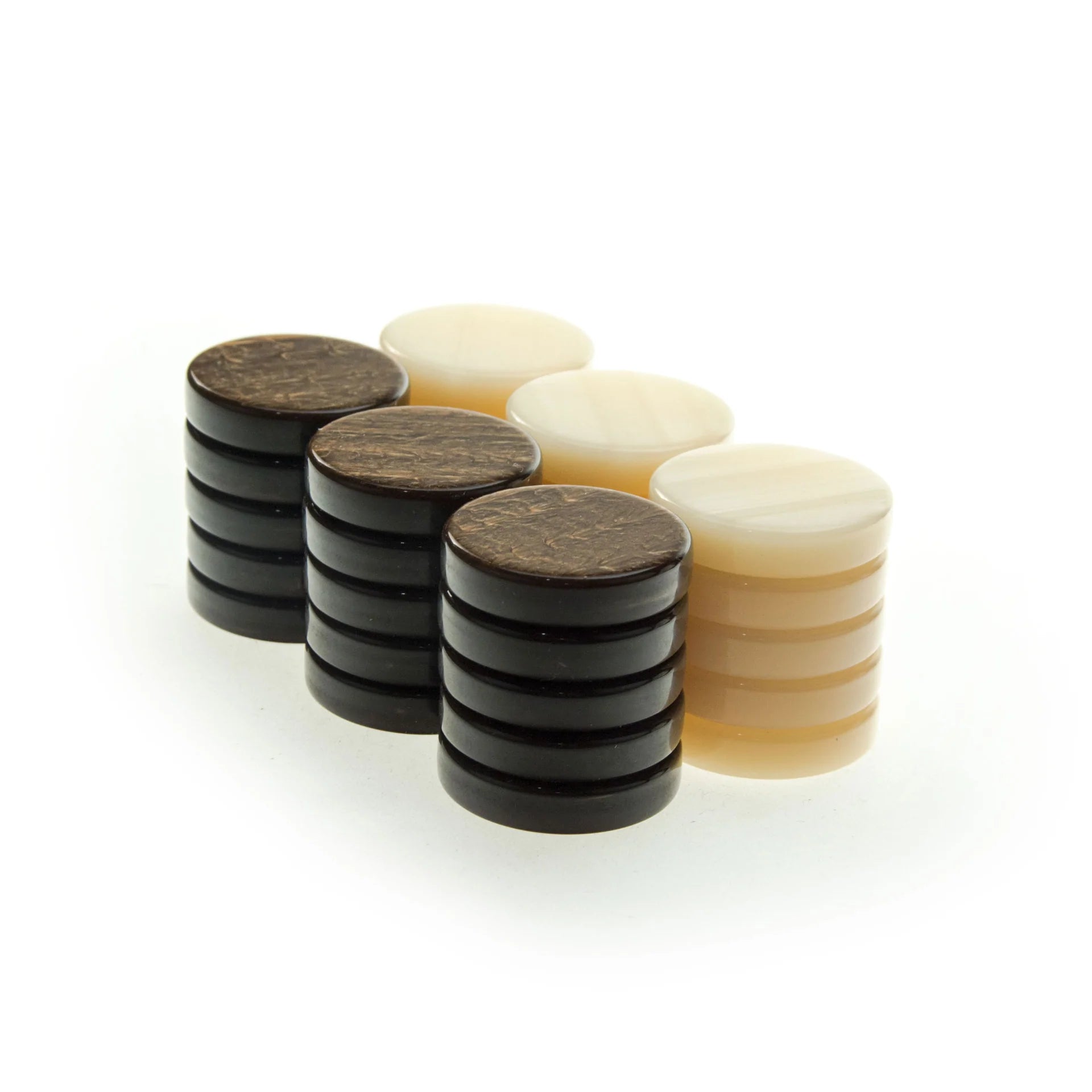8mm Checkers Game Set in Ivory & Brown - Classic Board Game for Family Fun, Parties, and Strategy Game Nights