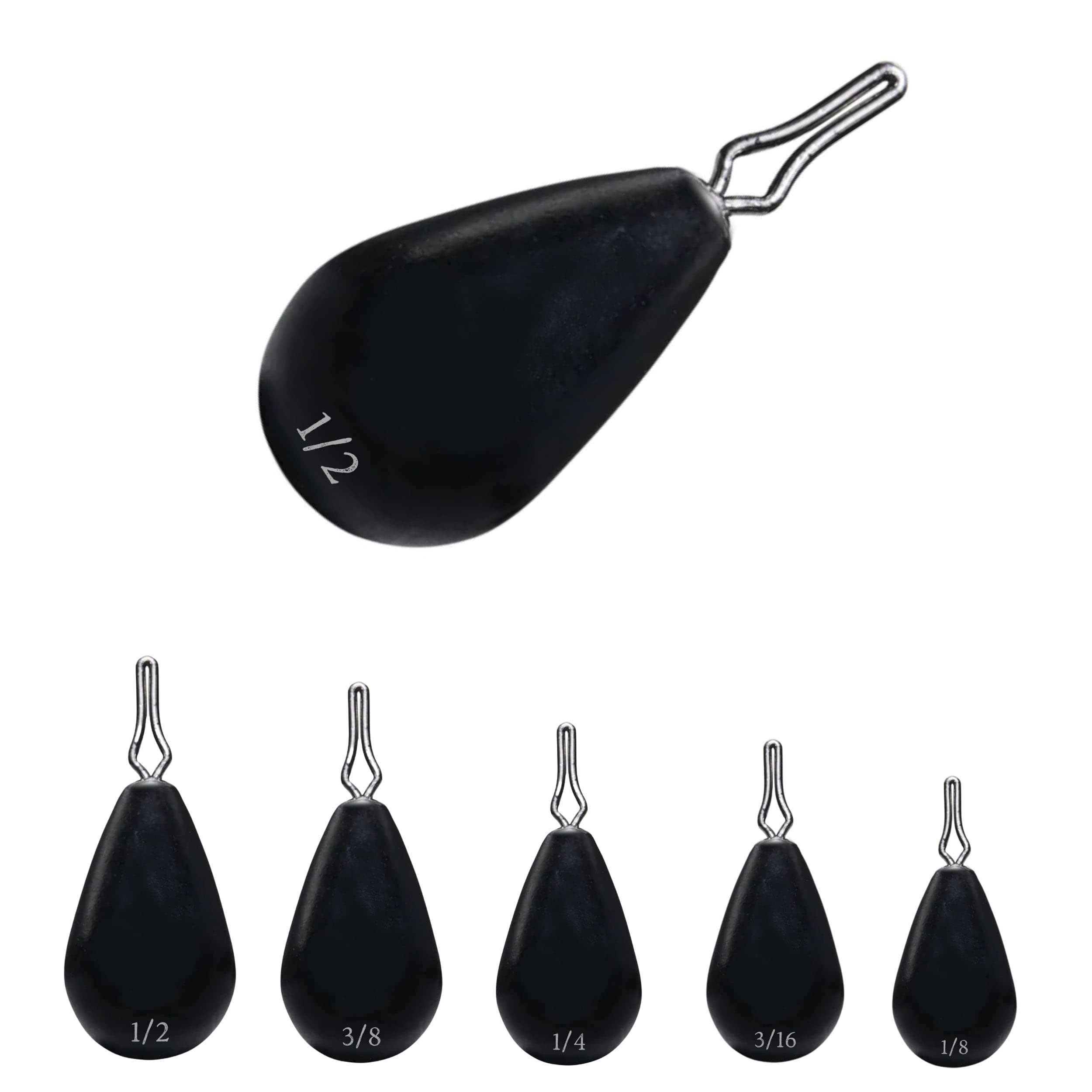 Reaction Tackle Tungsten Drop Shot Weights - Premium Fishing Sinkers for Bass & Walleye | Skinny Dropshot Weights with Size Stamps | Freshwater & Saltwater Use | Perfect for Finesse Fishing & Vertical Jigging