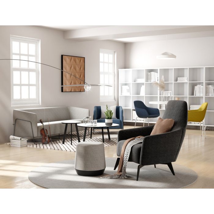 Friant Anza Lounge Fabric Chair FD356 - Modern Comfortable Upholstered Accent Chair for Living Room, Bedroom, or Office - Perfect for Relaxing, Reading, and Entertaining Guests