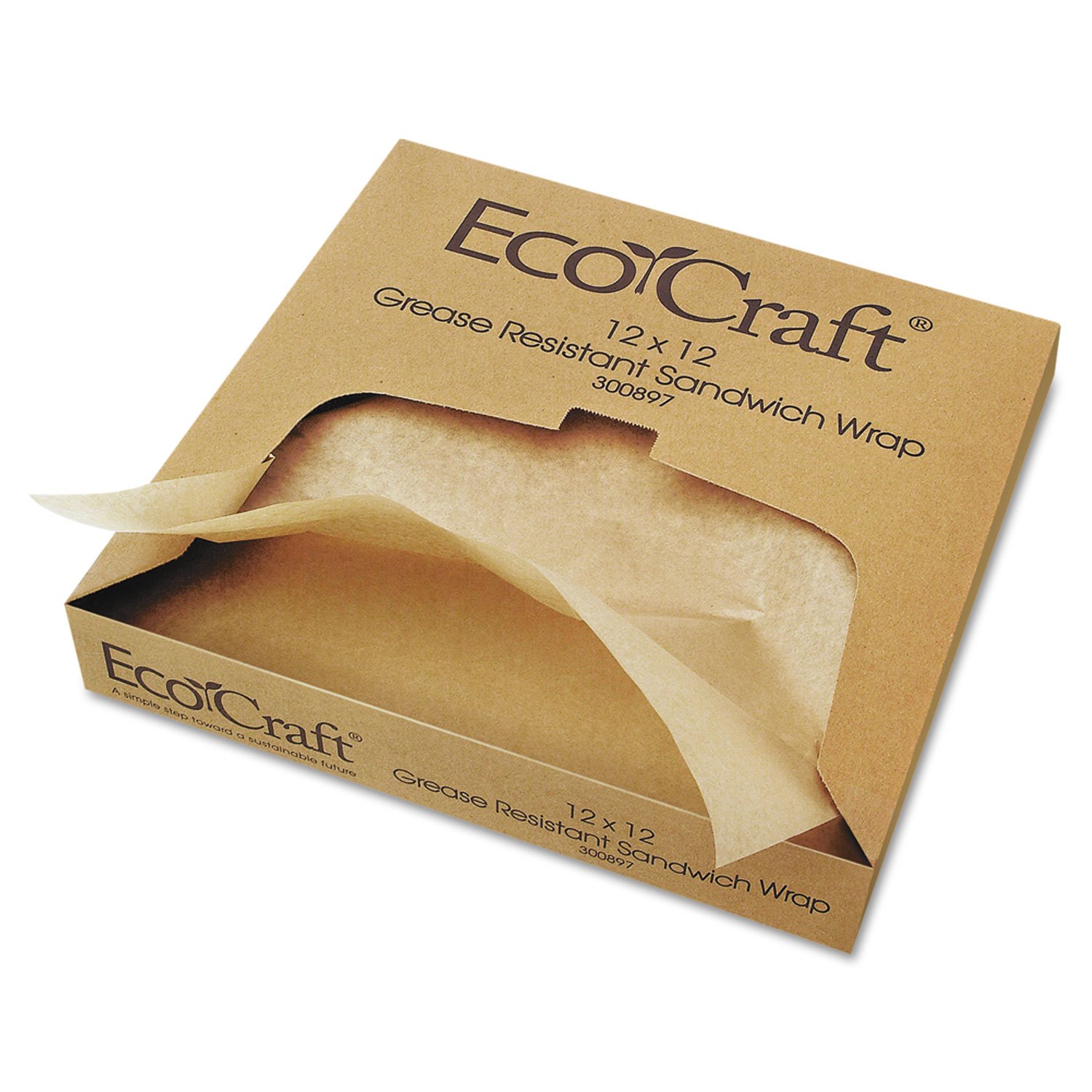 Eco-Friendly Grease-Resistant Paper Wraps & Liners - Natural 12x12 Inch, 1000 Sheets per Box (5 Boxes) - Perfect for Food Packaging, Takeout Containers & Bakery Liners