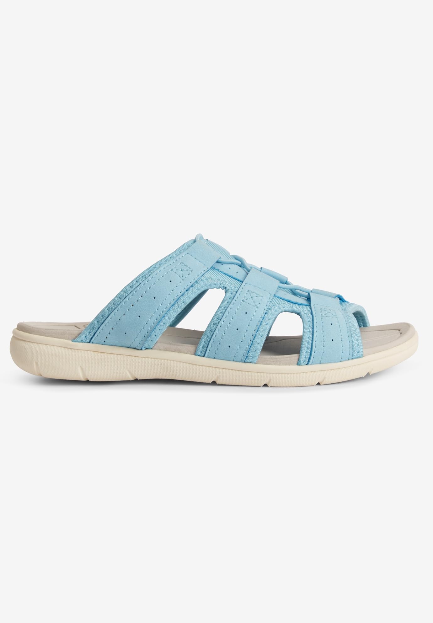 Comfortview Women's Wide Width Alivia Sandal - Comfortable Summer Sandals for Walking, Travel & Casual Wear