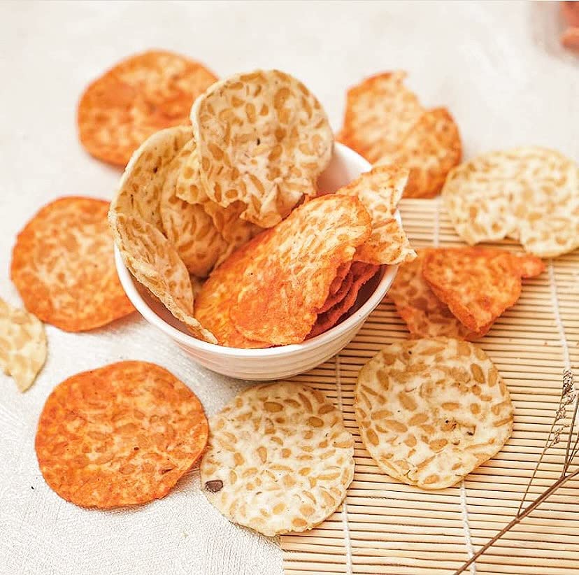 TEMPEHSTATION Tempeh Protein Chips - 5 Pack (100g Each) | Vegan, Gluten-Free, High Fiber, Low Carb Snacks | Peri-Peri, Balado, Sour Cream, Cheddar Cheese, Spanish Tomato Flavors | Healthy Plant-Based Protein for Keto Diet, Weight Loss & On-The-Go Snacking