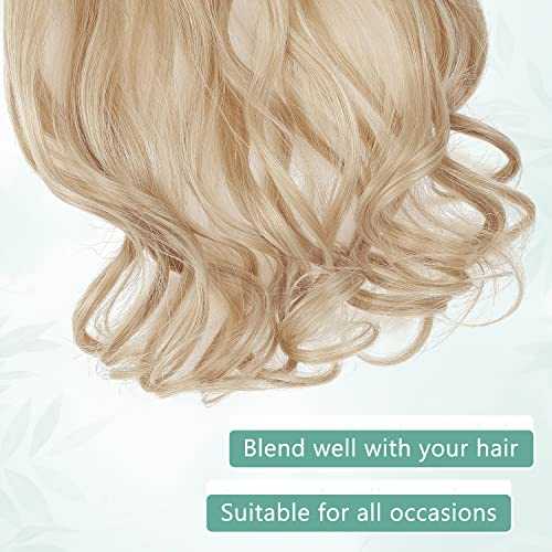 Premium Curly Synthetic Invisible Wire Hair Extensions - Seamless Clip-In Extensions for Volume & Length - Perfect for Parties, Weddings & Everyday Styling