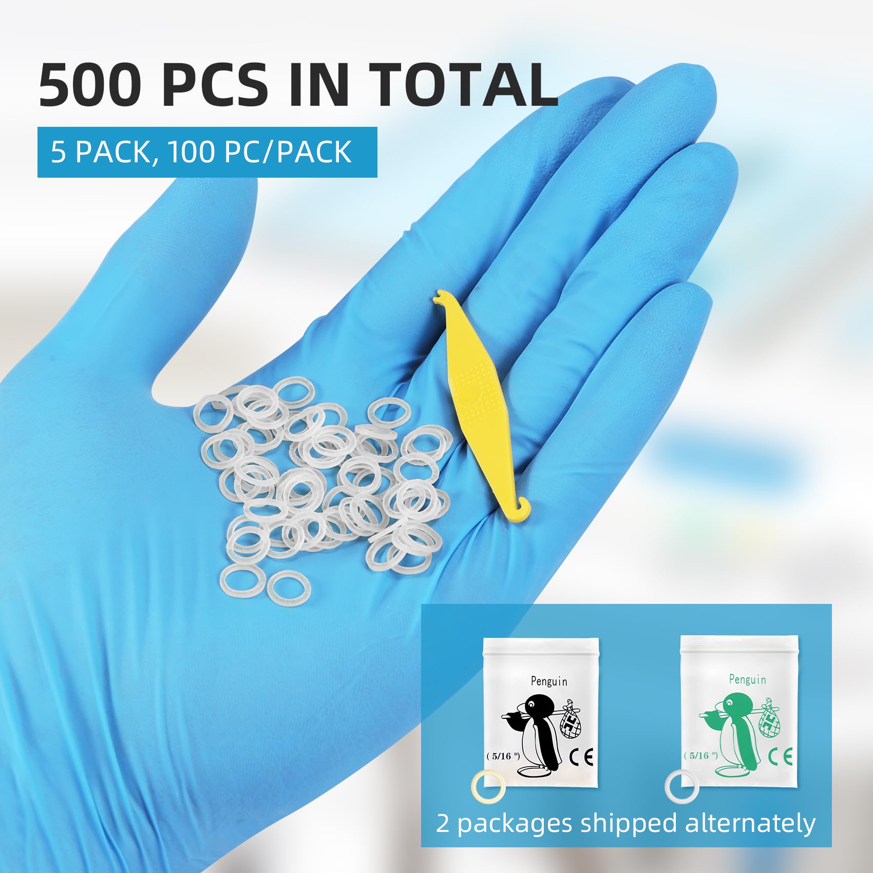 5/16 Inch Orthodontic Elastic Rubber Bands - 500 Pack (4.5 oz) Small Rubber Bands for Braces, Crooked Teeth & Tooth Gaps | Also Perfect for Hair Ties, Braids & Dreadlocks | Dental & Hair Styling Essentials