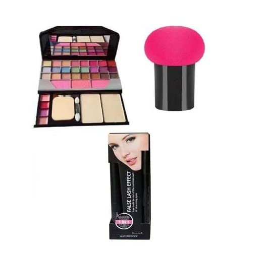 JEKANARO Professional Makeup Kit - 6155 TYA Cosmetic Set with Waterproof Mascara, Eyeliner, Eyebrow Pencil & Mushroom Head Blender (3-Piece Set) for Bridal, Party & Everyday Makeup Looks