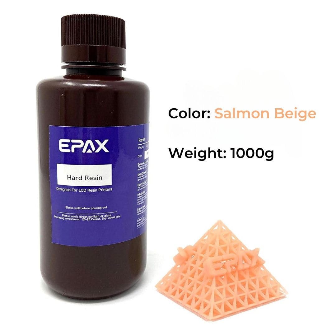 High-Quality 1KG Salmon Beige Hard Resin for LCD 3D Printers - Fast Curing, Smooth Finish - Perfect for Miniatures, Jewelry & Prototyping