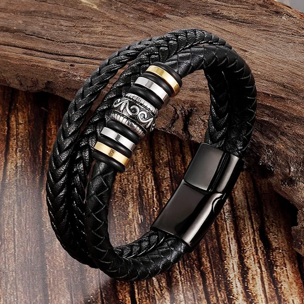 Handmade Infinity Leather Braided Bracelet for Men - Romantic Husband/Boyfriend Gift for Birthday, Christmas & Anniversaries | I Love You Forever Wristband Jewelry - Perfect for Date Nights, Proposals & Special Occasions