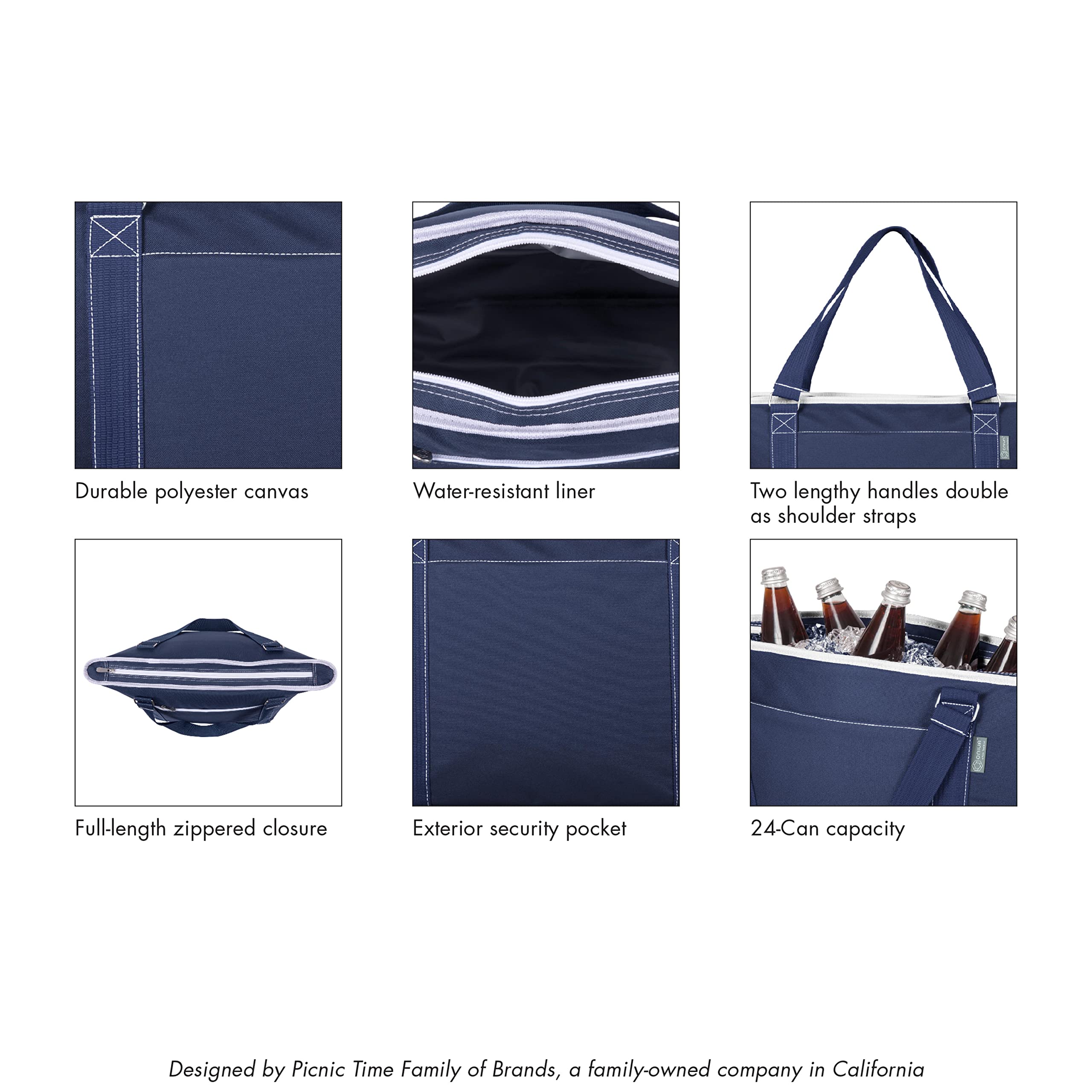 NHL Topanga Insulated Cooler Bag - Soft Tote Cooler for Picnics, Beach, Camping & Outdoor Activities - Leakproof & Lightweight