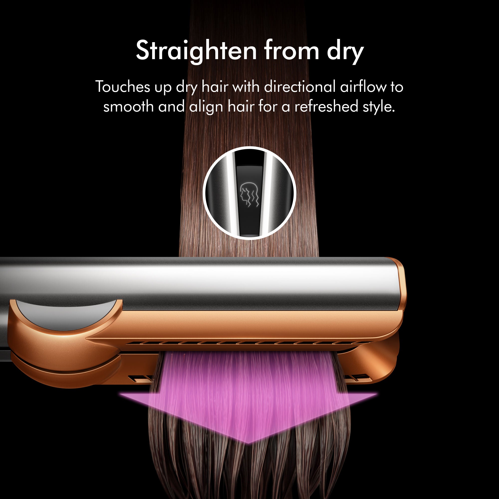 Professional Airstrait Hair Straightener - Ionic Ceramic Flat Iron for Frizz-Free Smoothing - Perfect for Home & Salon Styling