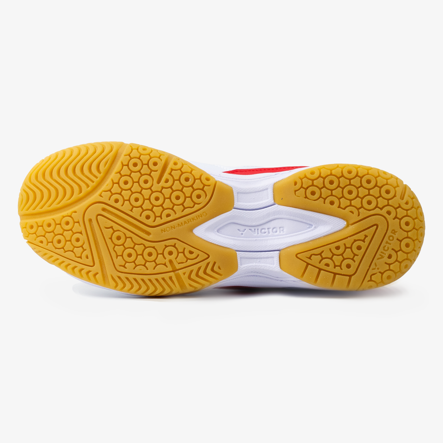Victor A170 AD Wide Badminton Shoes (White/Red) - Lightweight Court Shoes for Badminton, Volleyball & Indoor Sports - Perfect for Competitive Play & Training