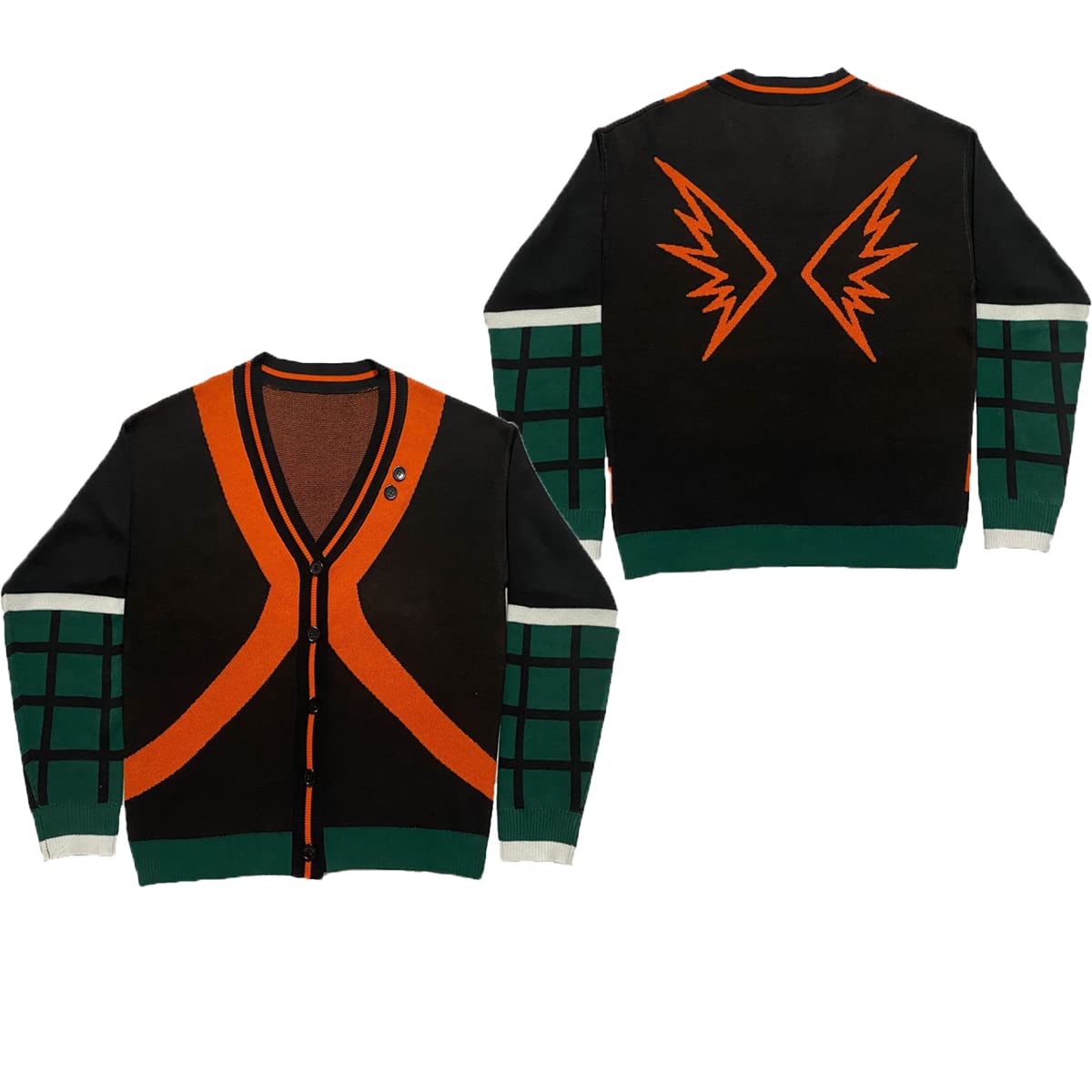 My Hero Academia MHA Cosplay Costume Cardigan Sweater for Men - Anime Character Jacket for Halloween, Comic Con & Cosplay Events