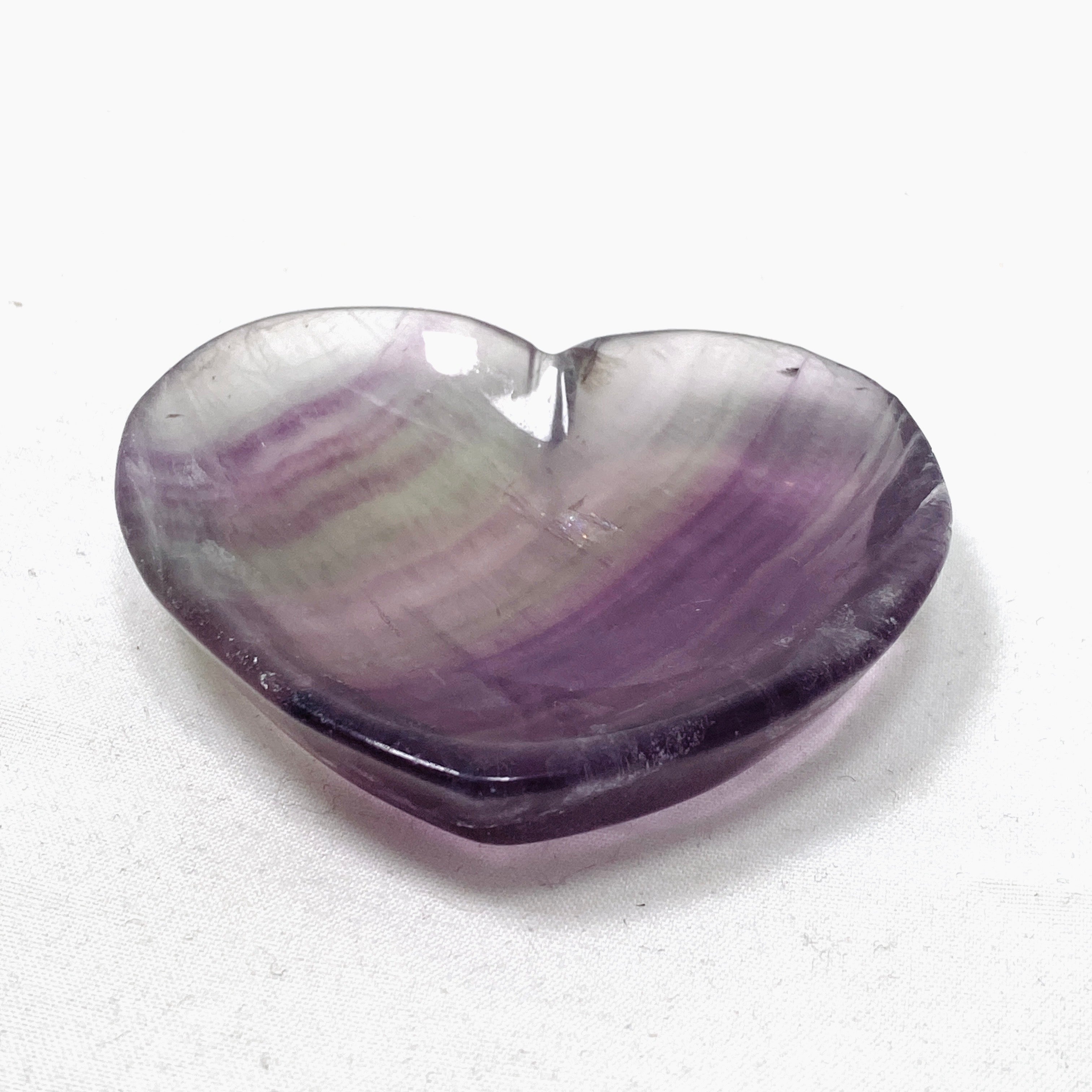 Fluorite Heart Bowl FHB 02 - Natural Stone Decorative Bowl for Home Decor, Crystal Healing & Meditation | Perfect for Gifts, Centerpieces & Spiritual Spaces